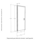 Ver imagem 3 de Kit Porta de Madeira Frisada 215x76,5cm Batente 14cm Fechadura Manual Rodam Portas Abertura Esquerda