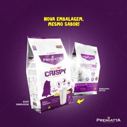 Raçao Wheyhd Crispy Caes Ad. Raças Pequenas Sc 6,0 Kg (30 X 200 Gr) Premiatta 4032 - 3