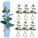 Ver imagem 1 de Kit 6 Porta Guardanapo Tropical Eucalipto de Folhas Verdes Quantidade:6