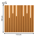 Ver imagem 2 de Cabeceira Ripada Cama de Solteiro com Led Nagoia Nature