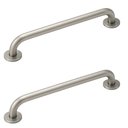 Ver imagem 1 de Kit 2 Barra Alca Apoio 40cm Inox Escovado Auxilio para Idoso ou Pcd