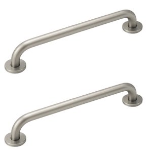 Kit 2 Barra Alca Apoio 40cm Inox Escovado Auxilio para Idoso ou Pcd