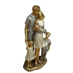 Escultura Estatua Familia Decorativa Mabruk Casal 3 Filhos - 6