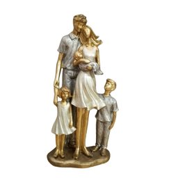 Escultura Estatua Familia Decorativa Mabruk Casal 3 Filhos - 7