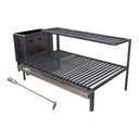 Ver imagem 2 de Kit Parrilla Grelha Argentina Rústica 95cm + Caixa Firebox para Alvenaria