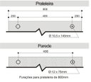 Ver imagem 3 de Suporte Invisível Parabold 25kg PP110 para Prateleiras e Divisórias Rometal Unitário