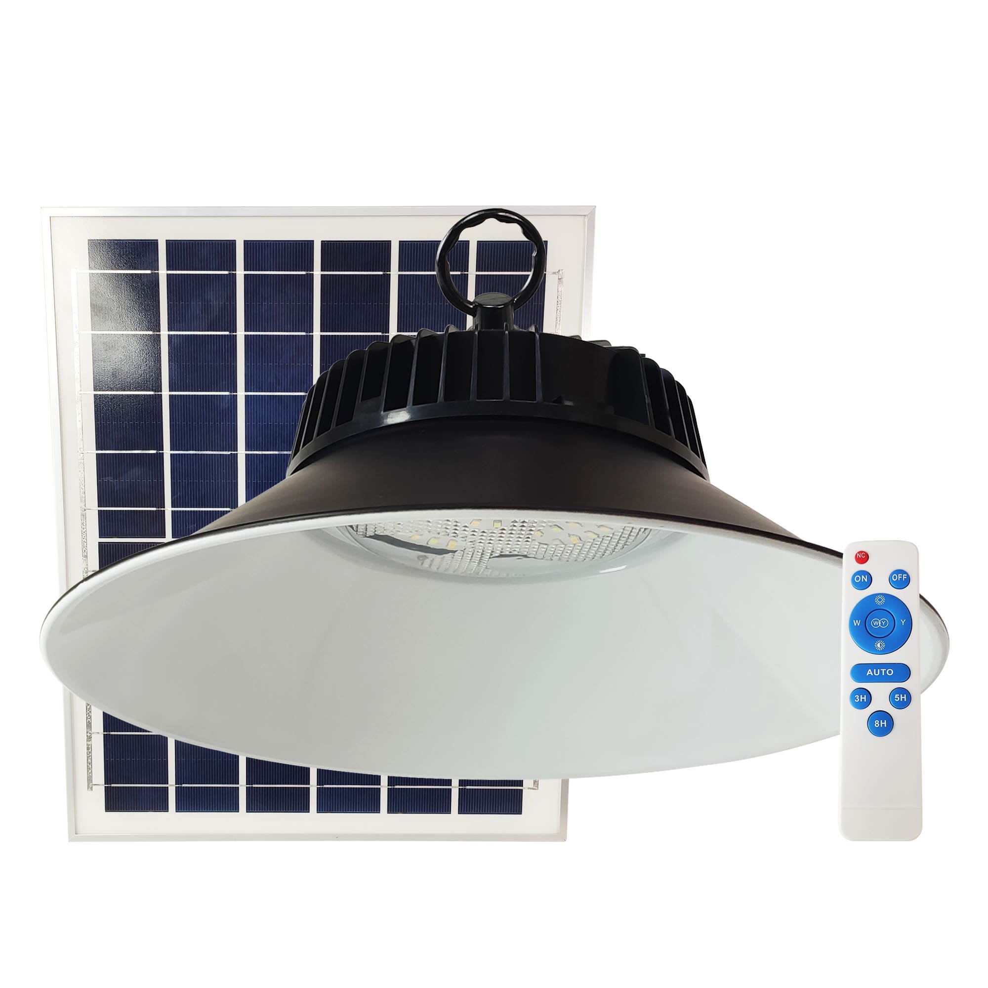 Luminaria Solar Industrial 150w Loja Empresa Comercio Galpão Regulavel Quintal com Controle Remoto S - 1