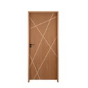 Ver imagem 3 de Kit Porta de Madeira Frisada 210x62cm Batente 14cm Fechadura Manual Rodam Portas Abertura Direita Marrom