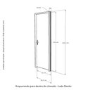Ver imagem 5 de Kit Porta de Madeira Frisada 210x62cm Batente 14cm Fechadura Manual Rodam Portas Abertura Direita Marrom
