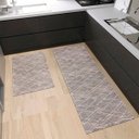 Ver imagem 3 de Tapete Conjunto Cozinha 2 Peças Passadeira 1,30m X 0,45m Capacho 0,65m X 0,45m Antiderrapante