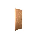Ver imagem 6 de Kit Porta de Madeira Frisada 210x82cm Batente 14cm Fechadura Manual Rodam Portas Abertura Direita
