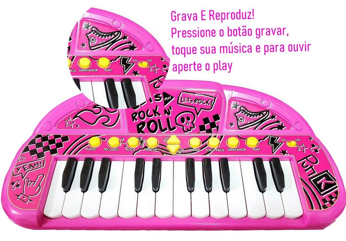 Piano Musica Infantil Teclado Musical 8 Sons Instrumentos Musicais