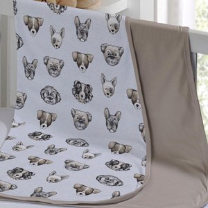 Cueiro Duplo Tecebem Baby Agnes Malha Estampado Kinder Bege
