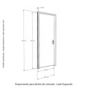 Ver imagem 3 de Kit Porta de Madeira Frisada 210x62cm Batente 14cm Fechadura Manual Rodam Portas