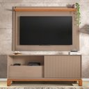 Ver imagem 1 de Painel para TV 55 pol e Rack Bancada 150cm Lucca Areia/Freijó C01 - Mpozenato