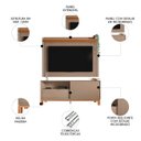 Ver imagem 3 de Painel para TV 55 pol e Rack Bancada 150cm Lucca Areia/Freijó C01 - Mpozenato