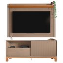 Ver imagem 2 de Painel para TV 55 pol e Rack Bancada 150cm Lucca Areia/Freijó C01 - Mpozenato