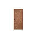 Ver imagem 2 de Kit Porta de Madeira Frisada 215,5x86,5cm Batente 14cm Fechadura Manual Rodam Portas Marrom
