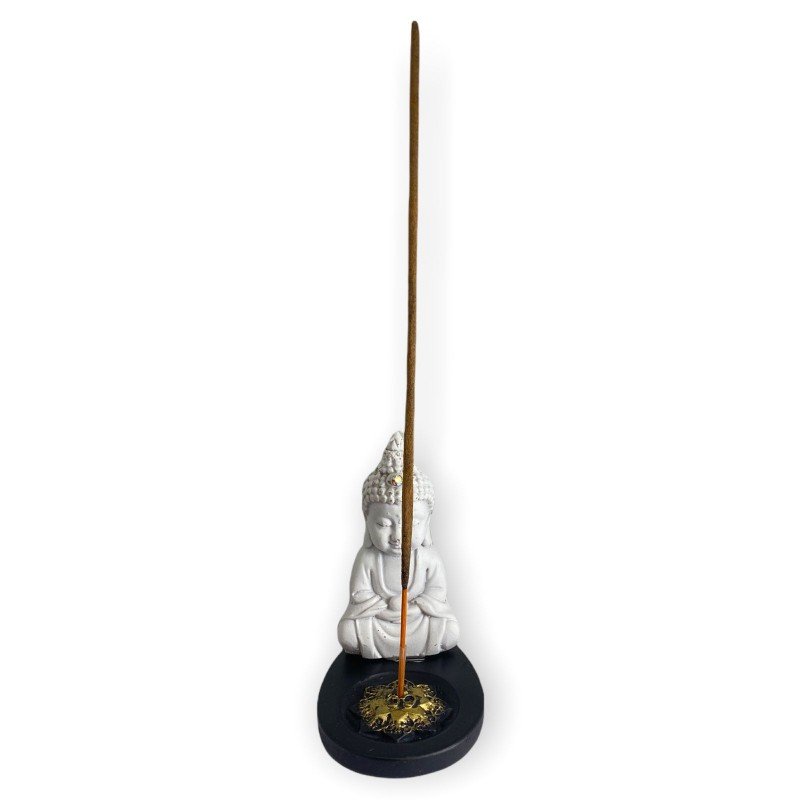 Incensário Mini Oval em Resina Meditação-escolha o Modelo:buda Tibetano Br Pr 5cm - 2
