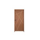Ver imagem 2 de Kit Porta de Madeira Frisada 210x72cm Batente 14cm Fechadura Manual Rodam Portas Abertura Esquerda Marrom