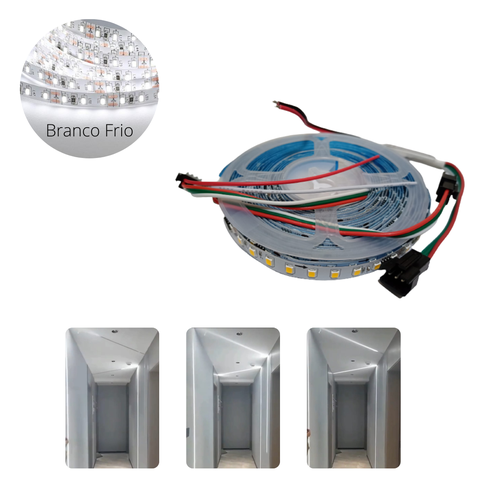 Fita de Led 5m com Luz Efeito Sequencial Vai e Volta para Perfil de Led para Parede Teto de Apartame