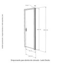 Ver imagem 3 de Kit Porta de Madeira Frisada 210x62cm Batente 14cm Fechadura Manual Rodam Portas