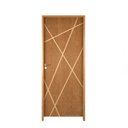 Ver imagem 2 de Kit Porta de Madeira Frisada 215,5x76,5cm Batente 14cm Fechadura Manual Rodam Portas Marrom