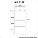Ver imagem 7 de Kit 3 Estantes Livreiro 60x160,5cm Laranja/Amendoa