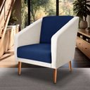 Ver imagem 1 de Poltrona Sala de Estar Monalisa Decorativo Suede:azul Marinho