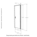 Ver imagem 4 de Kit Porta de Madeira Frisada 210x72cm Batente 14cm Fechadura Manual Rodam Portas Abertura Direita Marrom