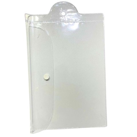 Embalagem Pendurar Multiuso Pvc Cristal C/botão 15x21cm 30un