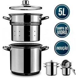 Espagueteira Savoy - Brinox Caldeirão Ø20 X 17cm 5l X Cozi 20 X 16,8cm 4,8l - Brinox - 2