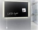 Ver imagem 1 de Painel Lousa de Vidro Temperado Preta 100x80cm com Led