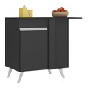 Ver imagem 1 de Balcão Cozinha de Canto 1 Porta Veneza Multimóveis V3743 Preto/branco