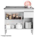 Ver imagem 3 de Balcão de Pia Tatiane 100cm Branco Brilho - Ajl