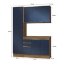 Ver imagem 3 de Armário de Cozinha Compacta 100% Mdf 170cm Nogueira/azul Profundo Celeste Kappesberg