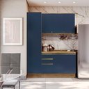 Ver imagem 1 de Armário de Cozinha Compacta 100% Mdf 170cm Nogueira/azul Profundo Celeste Kappesberg
