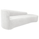 Ver imagem 4 de Kit Sofá Curvo França 220cm Ld. e 2 Poltronas Luiza Max Conforto, Bouclé Branco