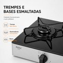 Ver imagem 5 de Fogão 2 Bocas Junior Glass Portátil Mesa em Vidro Temperado 6 mm e Trempe Arame Clarice