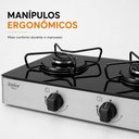 Ver imagem 6 de Fogão 2 Bocas Junior Glass Portátil Mesa em Vidro Temperado 6 mm e Trempe Arame Clarice