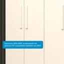 Ver imagem 5 de Guarda Roupa Solteiro 109,80cm 4 Portas 100% Mdf Papoulas Espresso Móveis