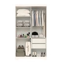 Ver imagem 3 de Guarda Roupa Solteiro 109,80cm 4 Portas 100% Mdf Papoulas Espresso Móveis