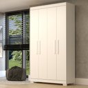 Ver imagem 1 de Guarda Roupa Solteiro 109,80cm 4 Portas 100% Mdf Papoulas Espresso Móveis