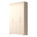 Ver imagem 2 de Guarda Roupa Solteiro 109,80cm 4 Portas 100% Mdf Papoulas Espresso Móveis
