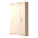 Ver imagem 2 de Guarda-Roupa Solteiro 4 Portas 100% MDF 110cm Papoulas Espresso Móveis Branco