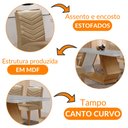 Ver imagem 6 de Mesa para Sala de Jantar Alvorada 180cm Mdf com Vidro Canto Copo e 6 Cadeiras Liz