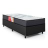Cama Box Solteiro Colchão Molas Esplanada 88x188x58cm Grafite Bordado Suporta até 90Kg Por Pessoa - 2