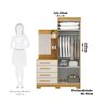 Guarda Roupa Solteiro 110,20cm 2 Portas 4 Gavetas com Espelho 100% Mdf Melissa - 4