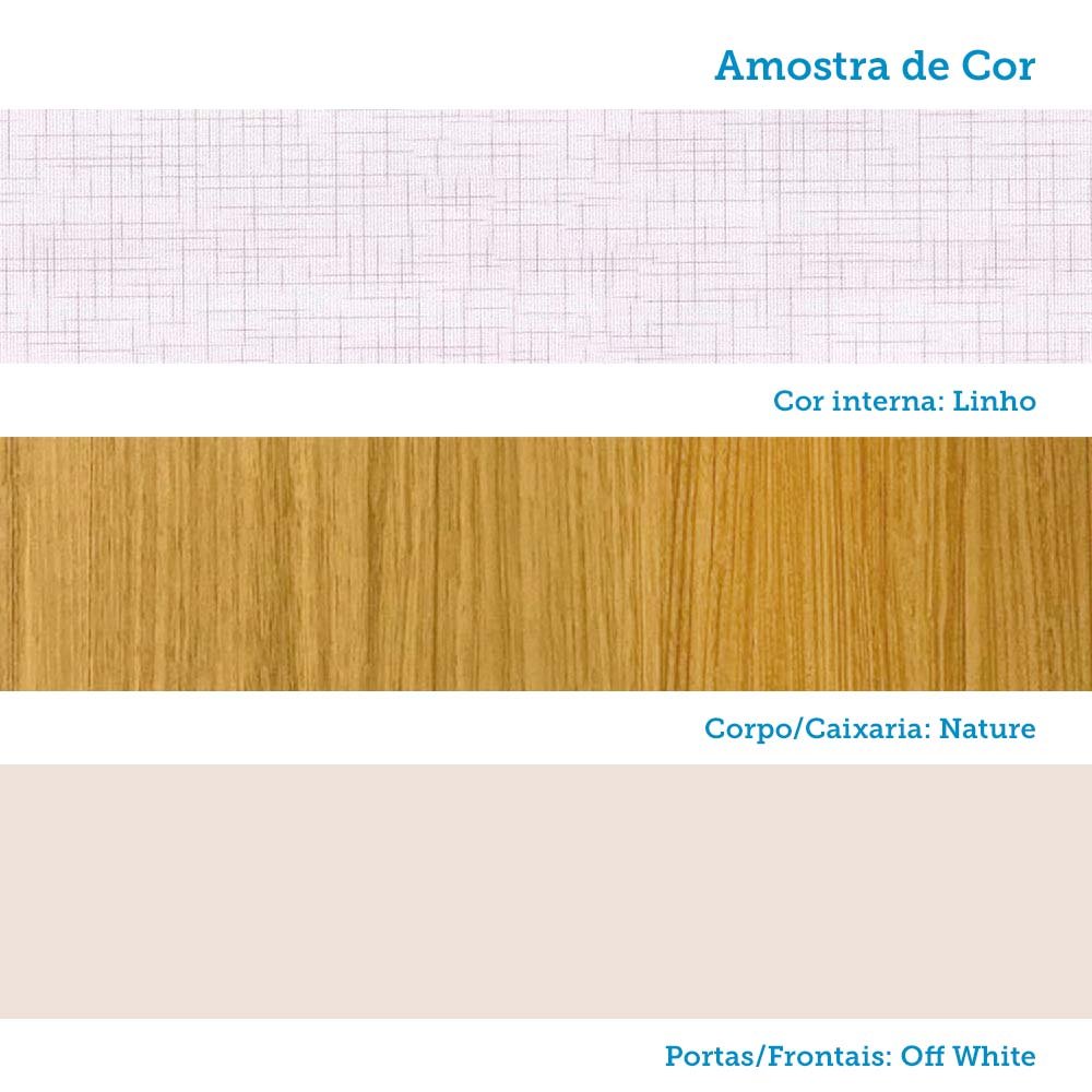 Guarda Roupa Solteiro 110,20cm 2 Portas 4 Gavetas com Espelho 100% Mdf Melissa - 6