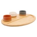 Ver imagem 1 de 3 Petisqueiras com Bandeja de Bambu 33cmx25cmx4cm - Lyor